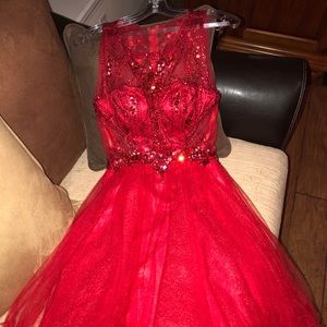 Red homecoming prom dress